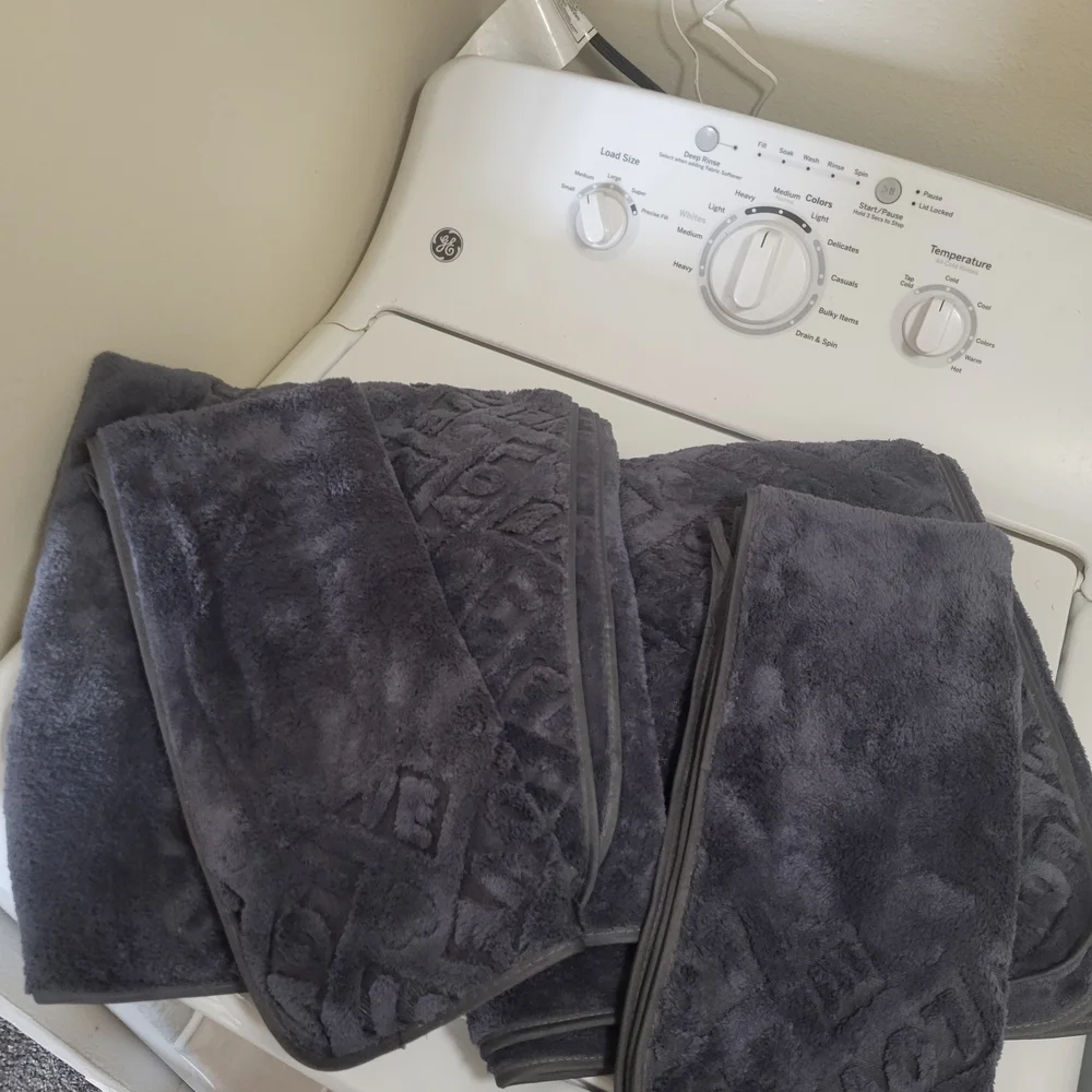 Dark Gray Textured Towels